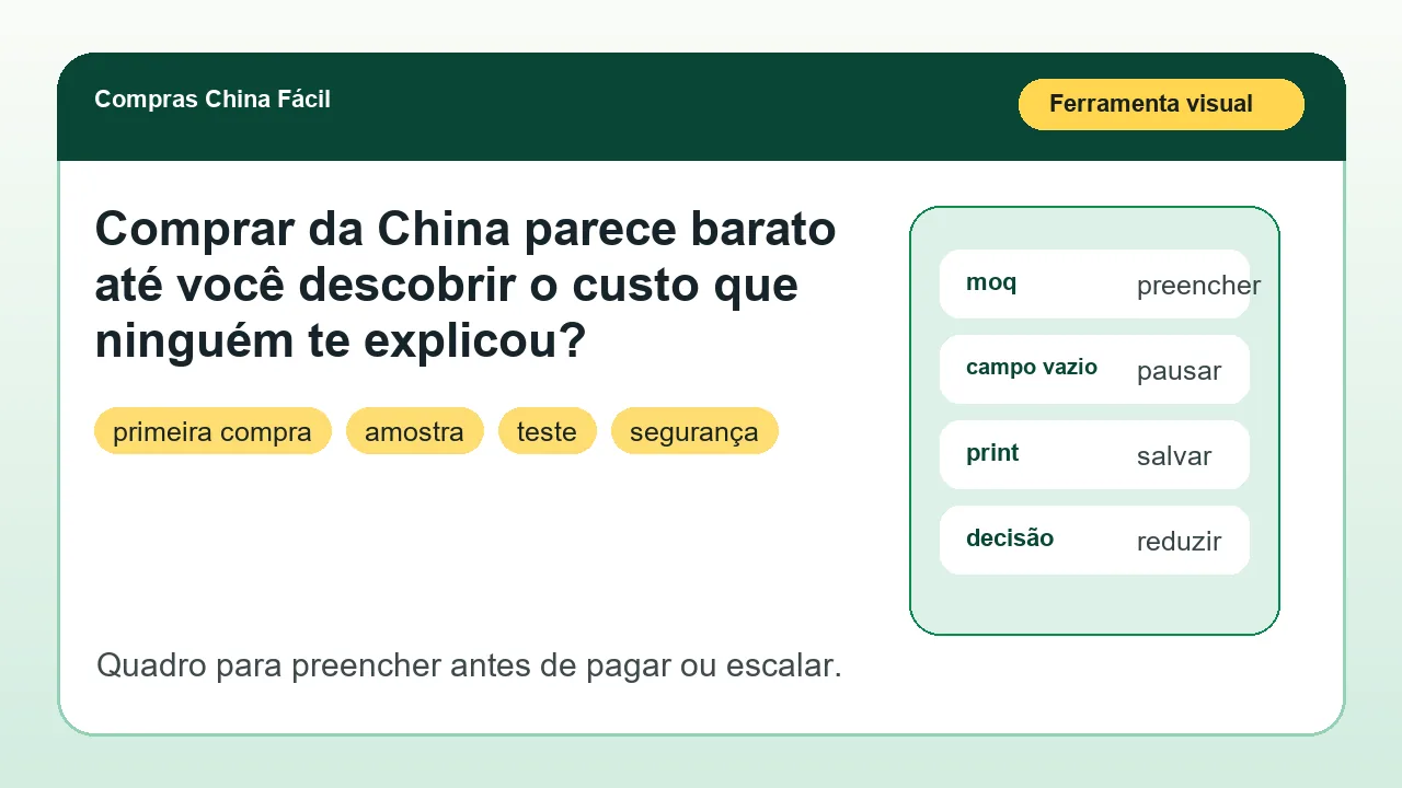 produto para revenda em revisão antes do pedido