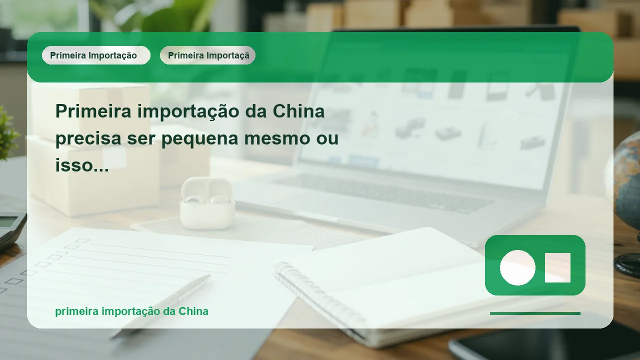Primeira importação da China precisa ser pequena mesmo ou isso só atrasa tudo?