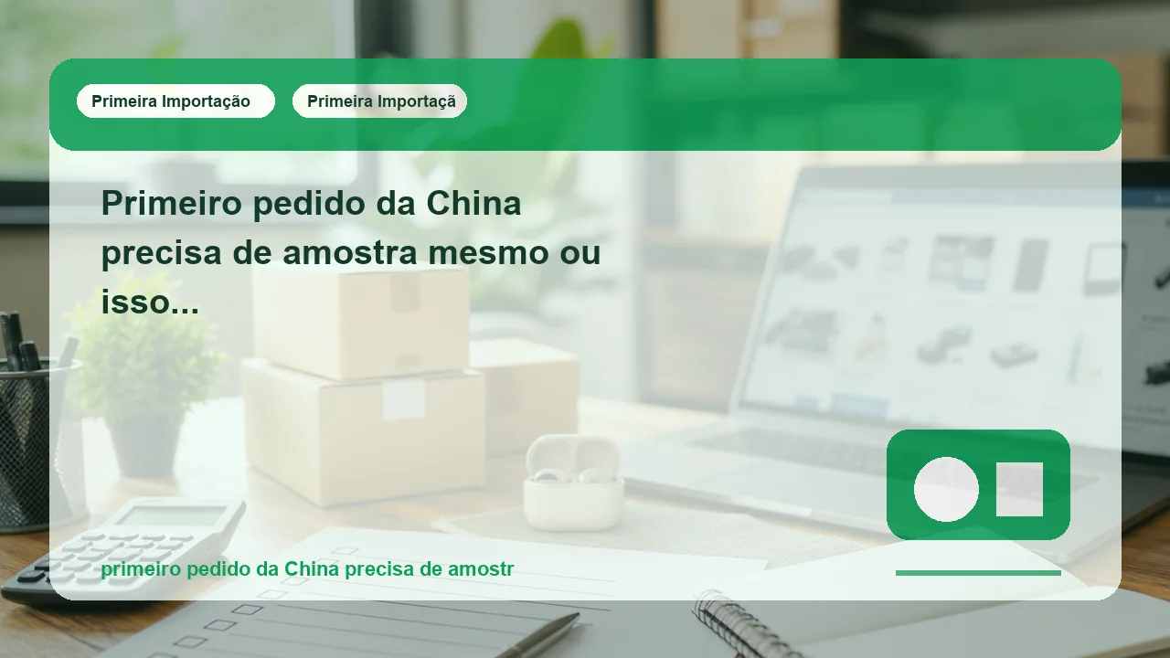 amostra de produto sendo conferida antes do primeiro pedido da China